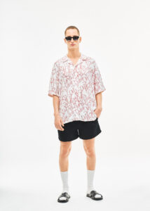 EYMON – Ecru AOP S/S Shirt